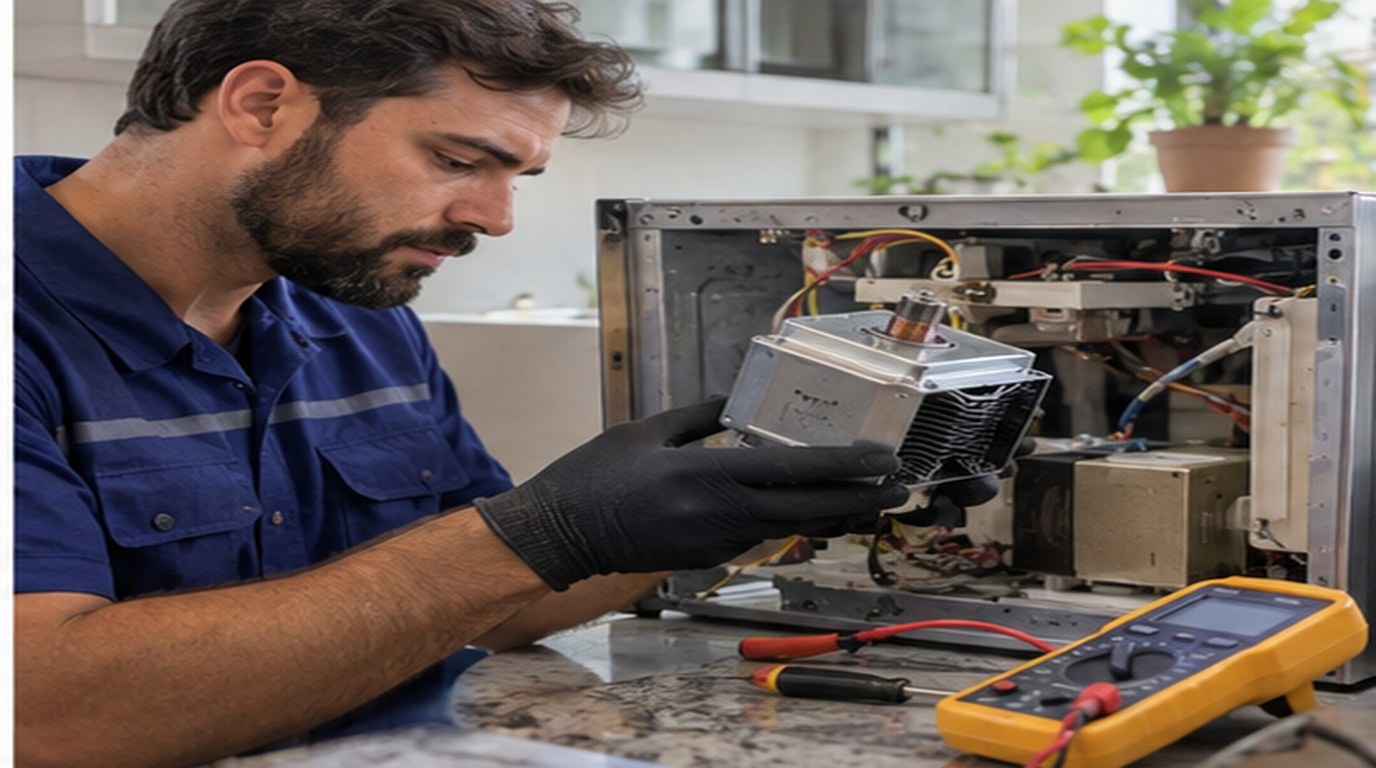 Conserto de micro-ondas em Taubaté‑SP: troca do magnetron